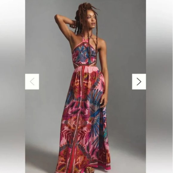 FARM Rio Dresses & Skirts - NWT Farm Rio Macaw Scarf Maxi Dress